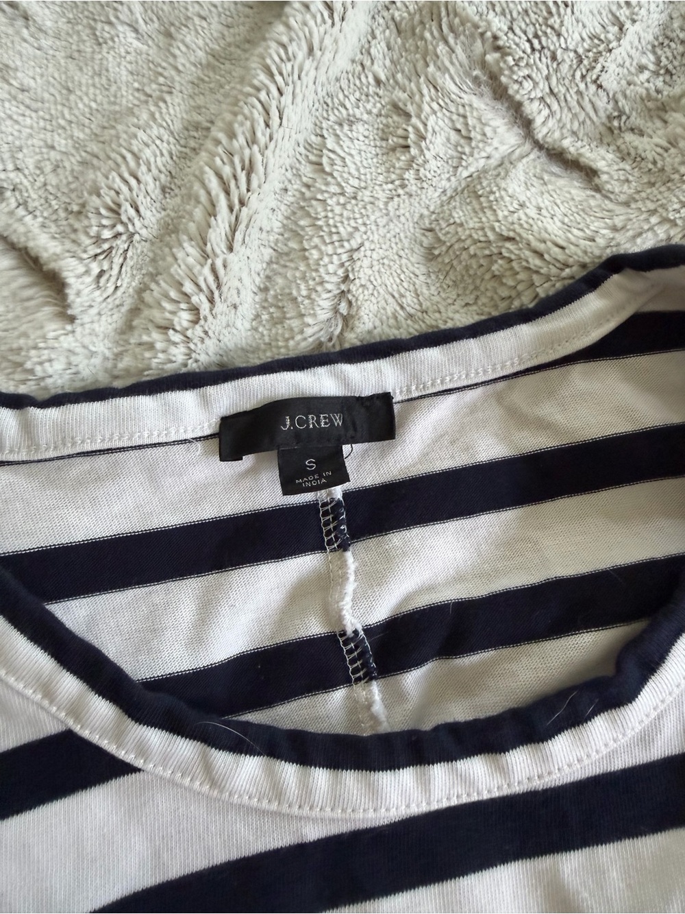 J. Crew Navy and White Striped Maxi Dress